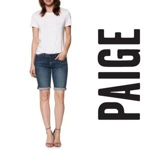 PAIGE JEANS Bermuda Shorts Denim Cut-Offs Womens 27 Dark Wash $149 Designer EUC